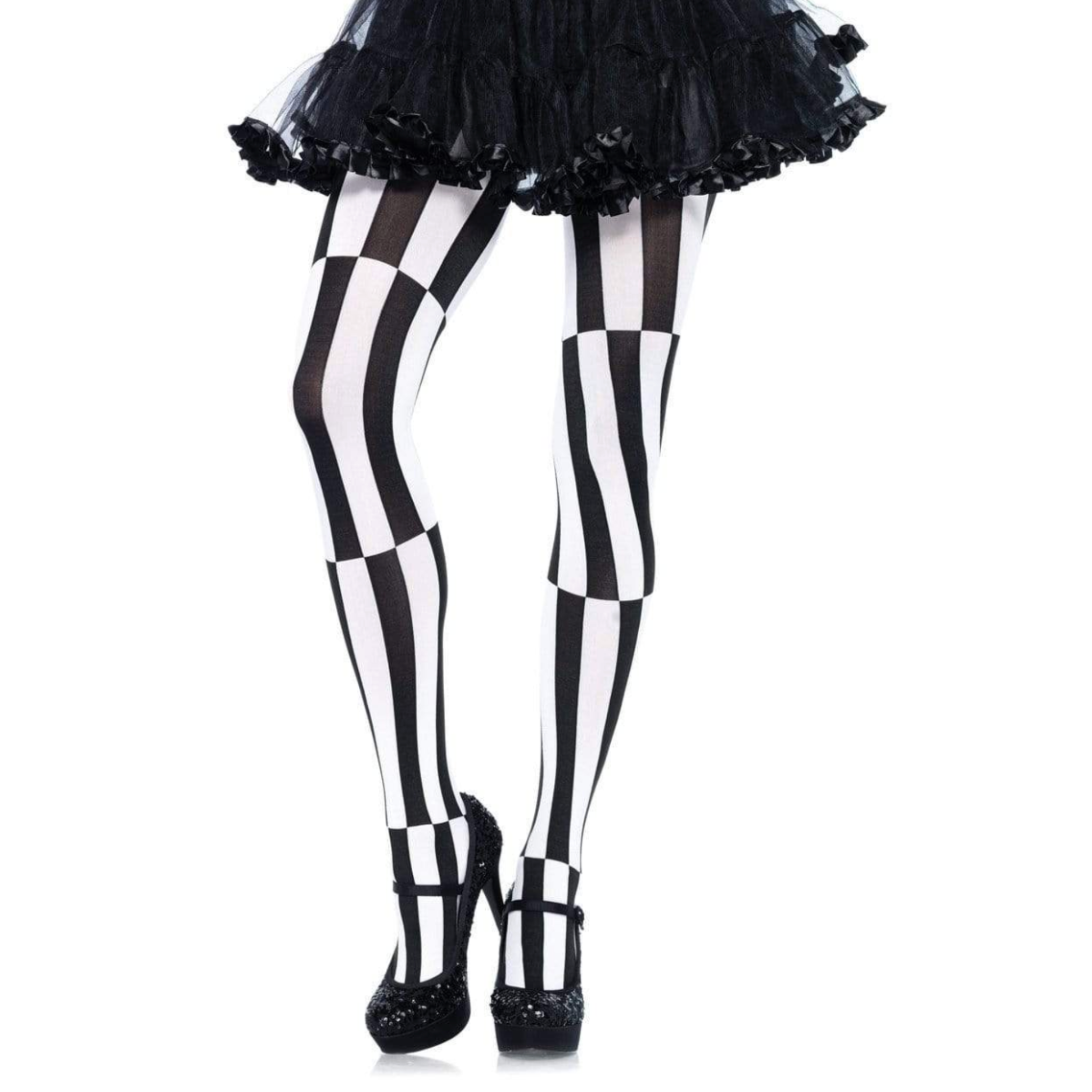 striped optical illusion tights black white bold striped pantyhose halloween hosiery fetish fashion sexy lingerie rave club costume durable reinforced toe stretchy nylon one size
