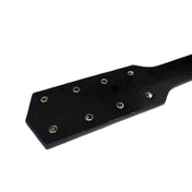 Leather accessories paddle studs studded metallic-studs wrist-strap lightweight economy-line fetish fashion alt-fashion alternative bondage bdsm bdsm-toys sadism masochism sadist masochist sadomasochism sadomasochist kink kinky kinky-play kinky-toys impact impact-play impact-toys sensory sensation thuddy heavy-impact spanking pain discipline unisex black