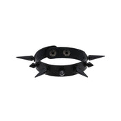 Leather PU-leather faux-leather accessories arm-gear wrist jewelry bracelet wrist-cuff spike spikes spiked tree-spikes short-spikes long-spikes bold edgy dark aesthetic comfortable fetish fashion alt-fashion alternative punk goth gothic festival concert scene emo bondage bdsm bdsm-gear kink kinky kinkwear wrist-restraints costume cosplay halloween halloween-accessories gifts holiday-shop unisex black