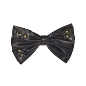 PU leather studded studs metal metallic tie necktie bowtie bow-tie adjustable goth gothic vintage steampunk punk alt-fashion accessories costume cosplay halloween black brown dark-brown