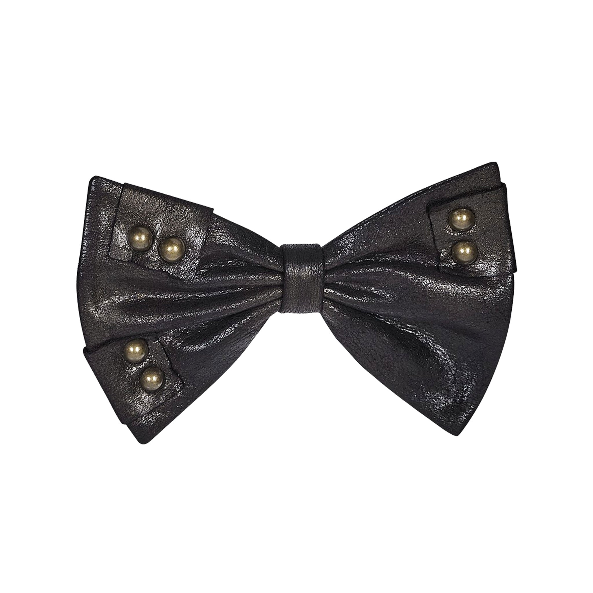 PU leather studded studs metal metallic tie necktie bowtie bow-tie adjustable goth gothic vintage steampunk punk alt-fashion accessories costume cosplay halloween black brown dark-brown