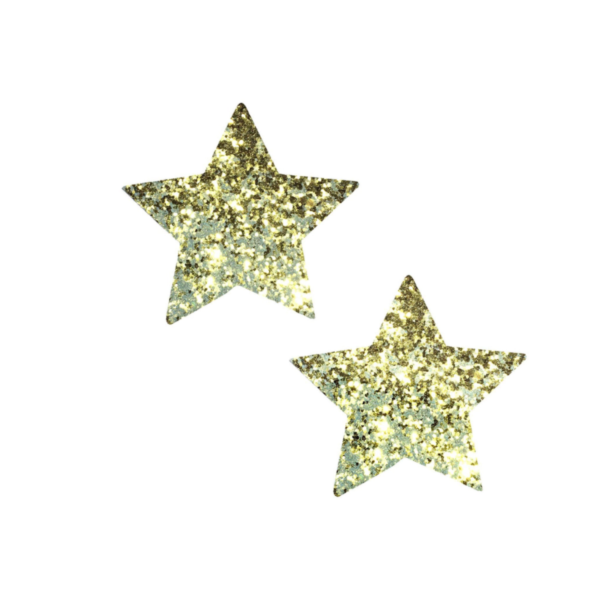 super sparkle gold glitter starry nights pasties gold star nipple covers medical grade adhesive hypoallergenic latex free handmade california rave festival poolside body accessories bold sparkle fashion