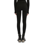 Woven-fabric leather faux-leather viscose polyamide elastane polyester PU apparel bottoms pants long-leg jeans-inspired leggings slim-fit waistband wide-waistband pockets slash-pockets elastic stretchy edgy sleek comfortable fetish fashion alt-fashion alternative punk rocker goth gothic goth-doll corporate-goth cyber cyberpunk techwear casual streetwear afterdark afterdark-collection female femme feminine womens black