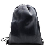 Nylon mesh fiberoptic fiber-optic accessories luggage backpack drawstring bookbag light-up lightup back-panel paracord shoulder-straps power-switch encased usb-rechargeable breathable reflective flashing color-changing cute fashion alt-fashion festival rave ravewear costume cosplay halloween gifts unisex black