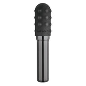 Metallic vibrator vibrating vibration vibe bullet ring silicone sleeve detachable clit clitoral stimulator stimulation adult-toys black