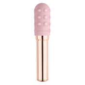 Metallic vibrator vibrating vibration vibe bullet ring silicone sleeve detachable clit clitoral stimulator stimulation adult-toys rose-gold
