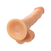 Flexible vanilla dildo with suction cup hands-free phthalate-free lifelike design