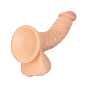 TPE dildo dong doctor flexible realistic sculpt texture lifelike life-like bendable curved suction-cup harness compatible strap-on strapon non-vibrating non-vibe adult-toys vanilla ivory
