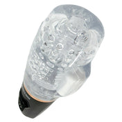 TPE ABS-plastic silicone sucking suction vibe vibrating vibration vibrator masturbator masturbation stroking stroker stimulating stimulation stimulator stim dual-motor side-motor inner-canal extended-sleeve textured-sleeve 3d textured nubs ejaculation delay-training multi-frequency soft stretchy blowjob blow-job oral-sex fellatio gawk gawk-gawk adult-toys male masculine masc mens guys dudes black silver