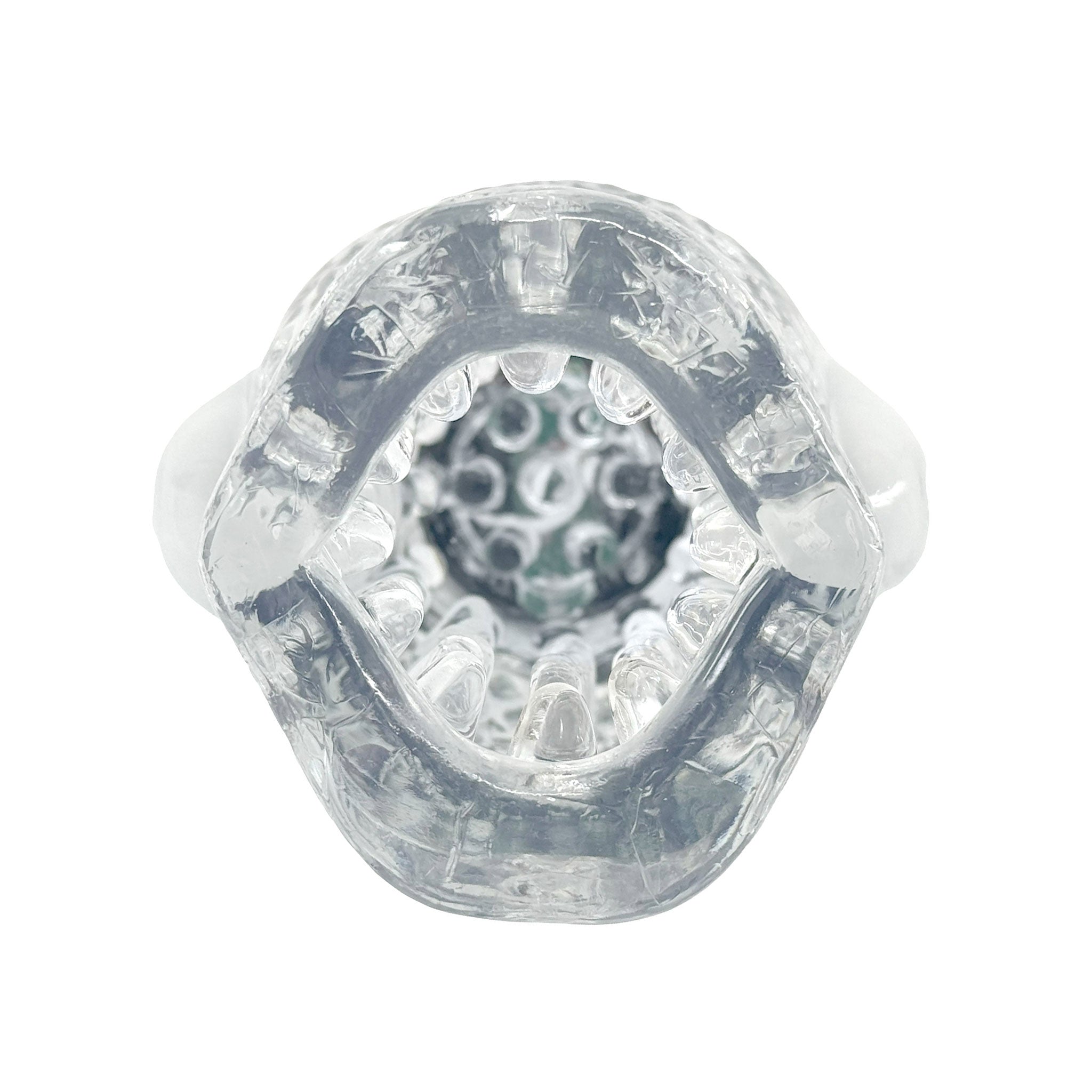 ABS plastic TPE masturbator stroker vibrator vibrating vibration vibe stroking thrusting rotating rotation 3-in-1 360-degree textured textured-sleeve sleeve-cup cup-sleeve tongue-like juicy-lips clear-sleeve transparent see-thru easy-cleanup usb-rechargeable blowjob blow-job sucking detachable powerful customizable adult-toys male masculine masc mens guys dudes black clear