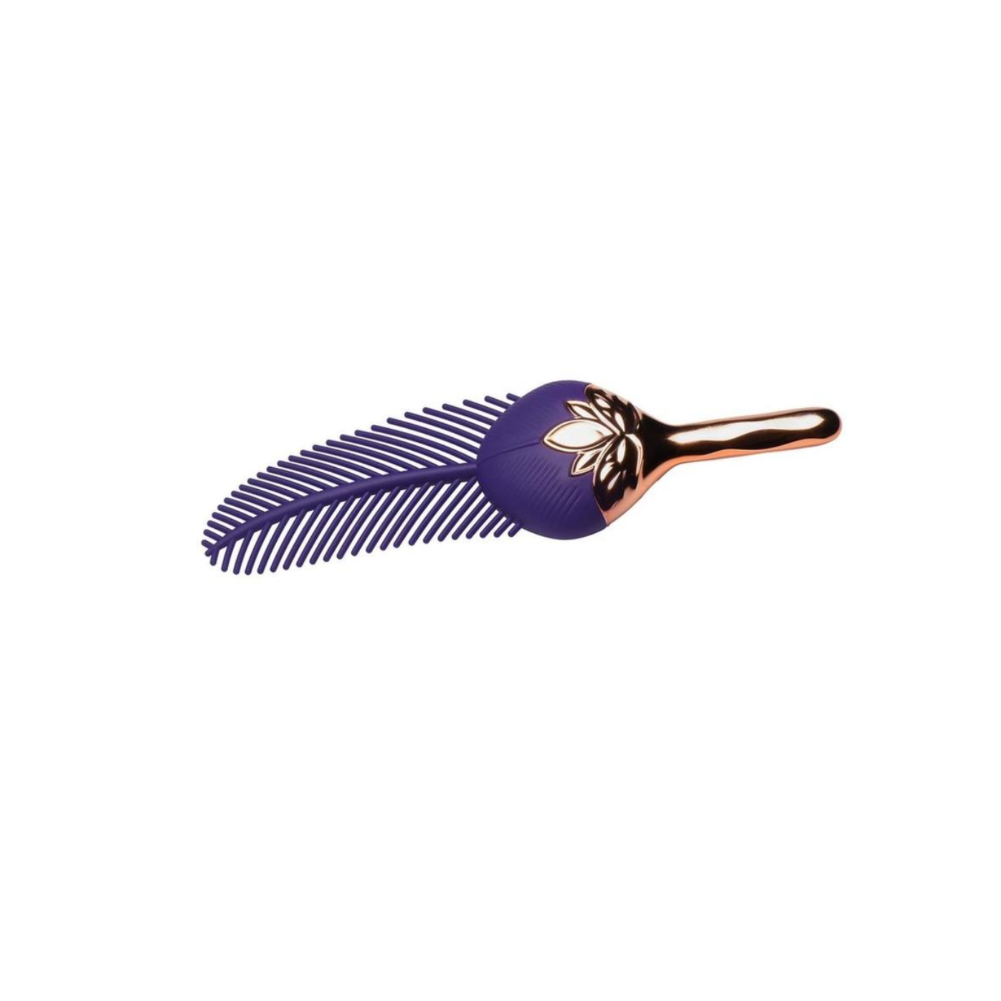 Vibrating feather silicone waterproof purple tickler rechargeable kink.