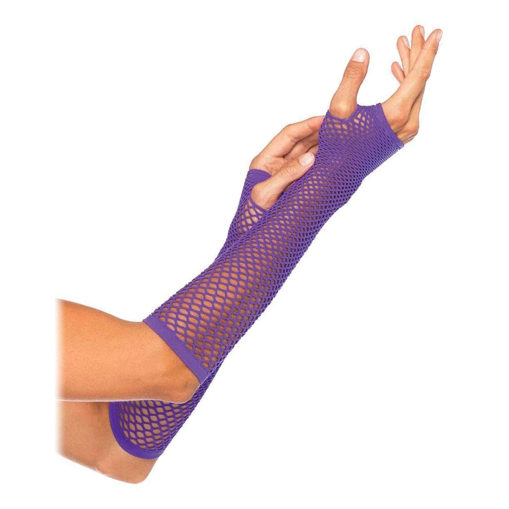 Triangle net arm warmers black fingerless fishnet sleeves gothic punk festival cosplay accessory nylon spandex stretch hosiery Fetish Factory
