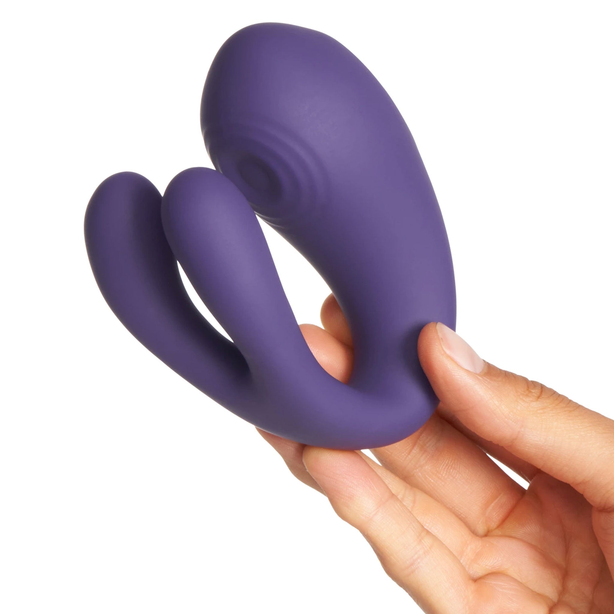 Silicone ABS-plastic medical-grade phthalate-free accessories insertable vibrator vibrating vibration vibe clit clitoral clitoris stim stimulating stimulator stimulation g-spot independent-motor triple-motor dual-prong pulse-wave whisper-quiet usb-rechargeable waterproof pleasure female femme feminine womens adult-toys purple
