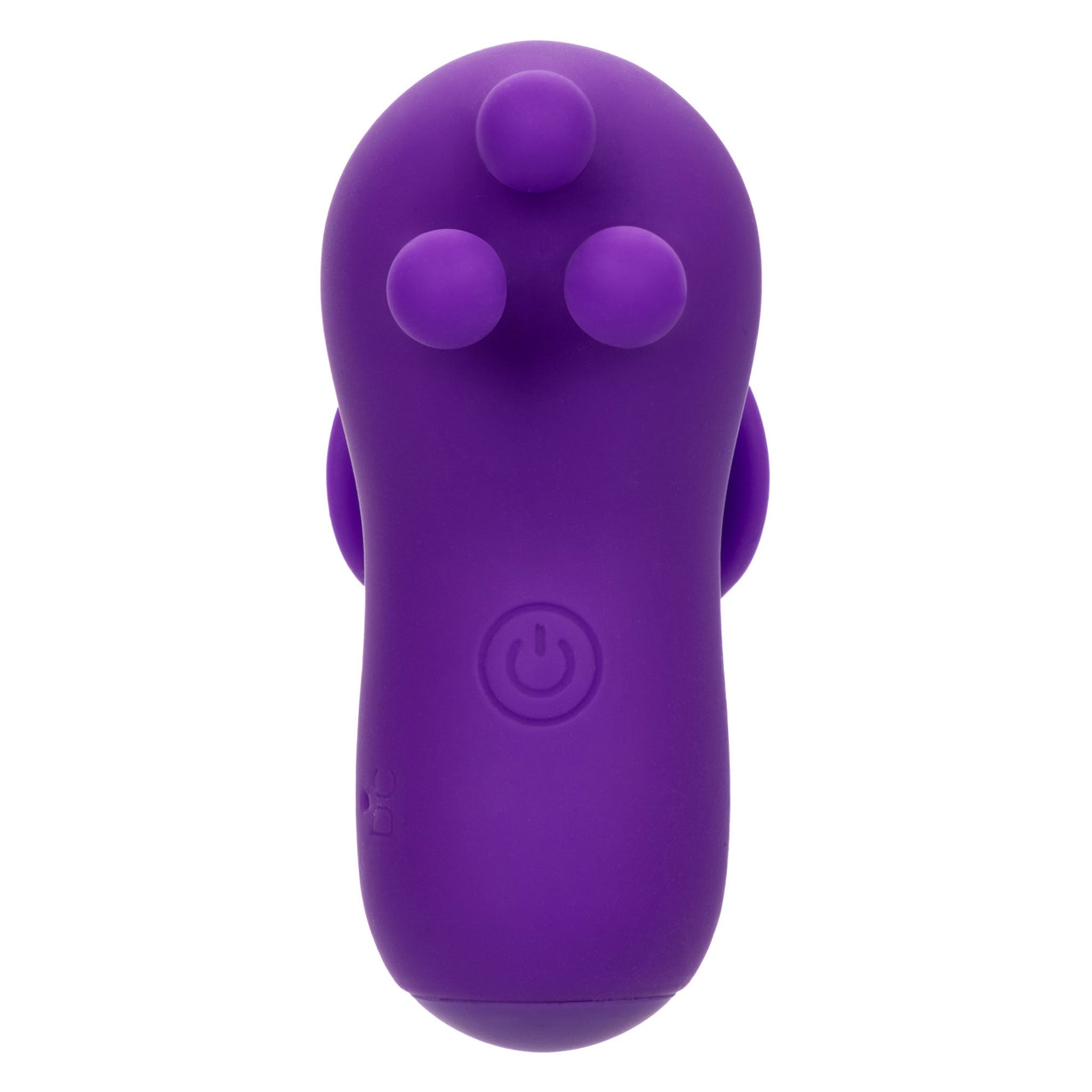 Silicone vibe vibration vibrator vibrating clit clitoral clitoris stim stimulator stimulation ergonomic triple-tease pleasure nubs multifunction waterproof submersible memory-chip travel-lock finger-mounted wireless rechargeable adult-toys purple