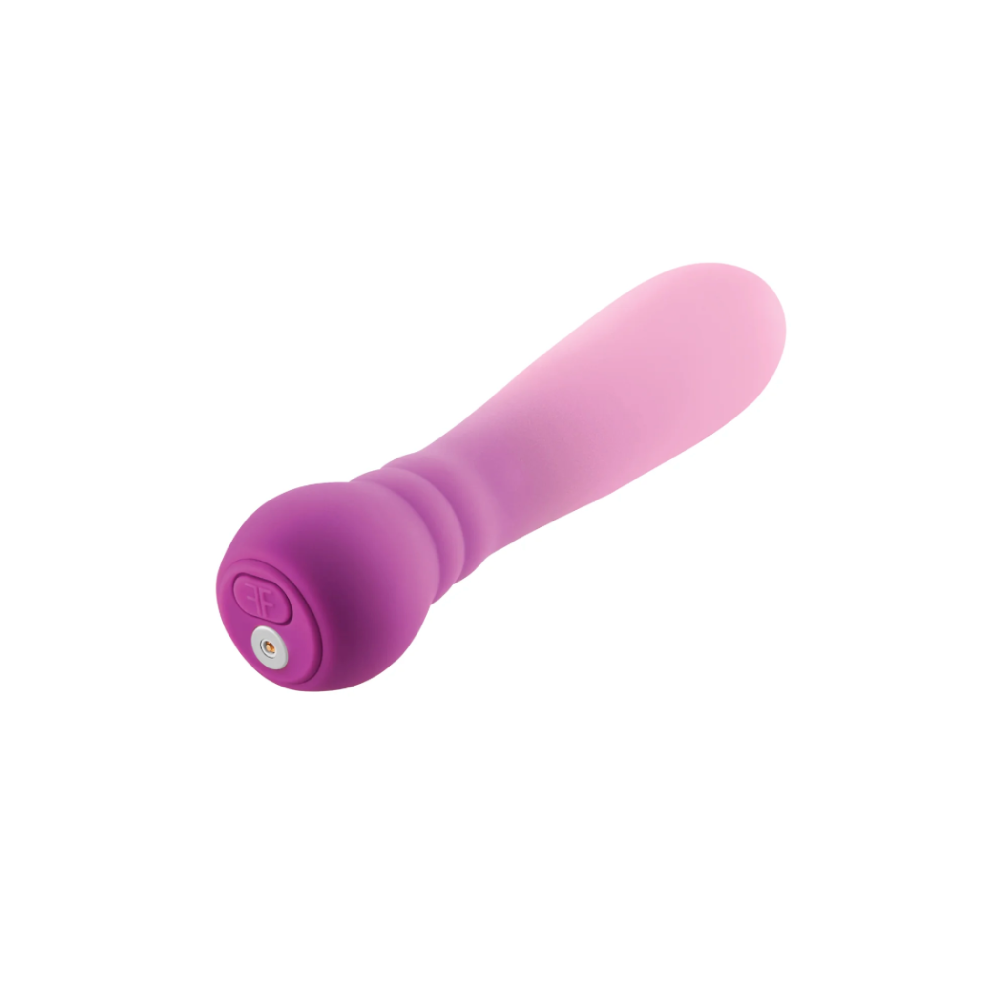 Ombre purple bullet vibrator, 21 vibration modes, waterproof, Boost mode, rechargeable, magnetic case.