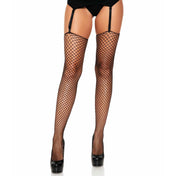 Spandex nylon fishnet fish-net industrial-net unfinished-net accessories intimates hosiery stockings thigh-high thigh-hi lingerie raw-edge stretchy edgy curve-hugging bold rebellious breathable fetish fashion alt-fashion rave ravewear festivalwear female femme feminine womens black