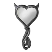 Devils Heart Hand Mirror - Black