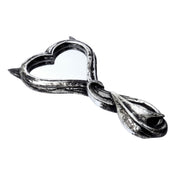 Devils Heart Hand Mirror Silver