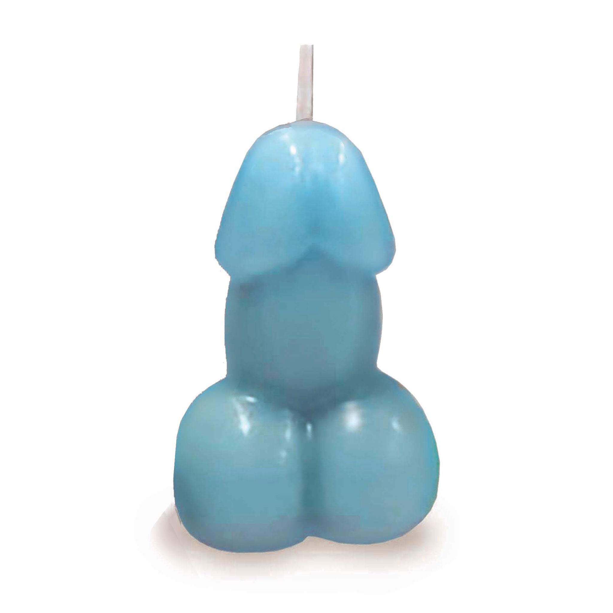 Wax candle candles penis dick shaped dick-shaped penis-shaped scented vanilla short valentines holiday gift baby-blue blue