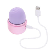 Silicone ABS-plastic accessories mini vibe vibrator vibrating vibration clit clitoral clitoris stim stimulator stimulating stimulation pulsing targeted rounded-head tapping-head color-changing base-light one-touch usb-rechargeable waterproof usb-c travel-sized travel-friendly compact vacation chunky discreet adult-toys female femme feminine womens pink pearl-iridescent 