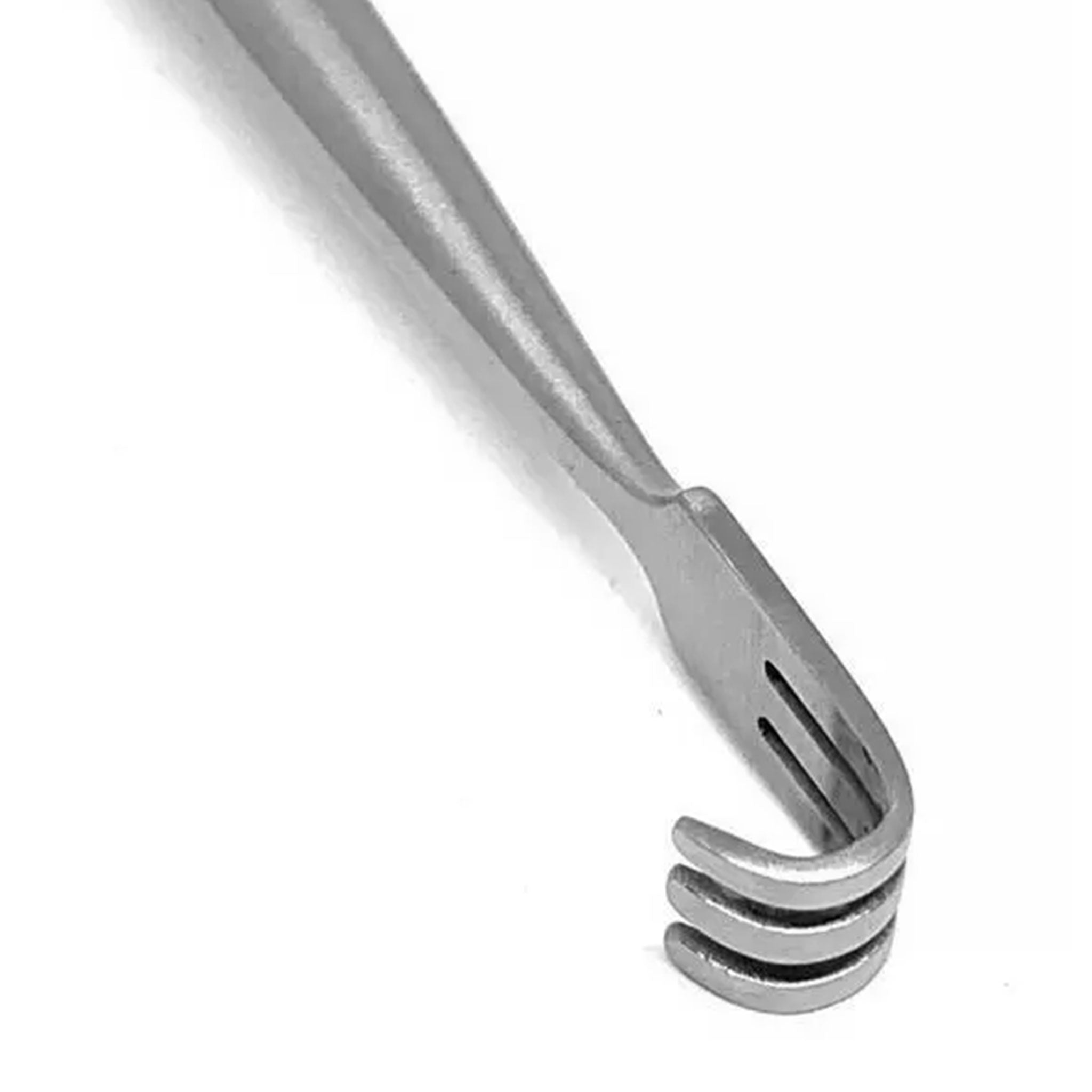 Stainless-steel retractor vaginal double-ended double-sided 3-pronged cat's-paw l-shaped langbeck spreader spreading blunt blunted medical medical-toys medical-play bondage bdsm bdsm-play bdsm-gears bdsm-toys kink kinky kinky-play explore exploration exploring adult-toys silver