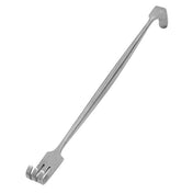 Stainless-steel accessories retractor vaginal pussy double-ended double-sided 3-pronged cat's-paw l-shaped langbeck spreader spreading blunt blunted bondage bdsm bdsm-play bdsm-gear bdsm-toys kink kinky kinky-play medical medical-toys medical-play explore exploration exploring adult-toys female femme feminine womens silver
