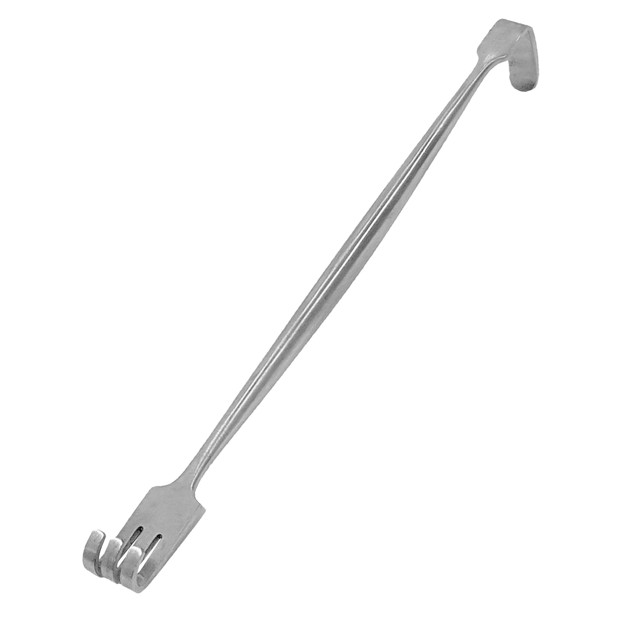 Stainless-steel accessories retractor vaginal pussy double-ended double-sided 3-pronged cat's-paw l-shaped langbeck spreader spreading blunt blunted bondage bdsm bdsm-play bdsm-gear bdsm-toys kink kinky kinky-play medical medical-toys medical-play explore exploration exploring adult-toys female femme feminine womens silver