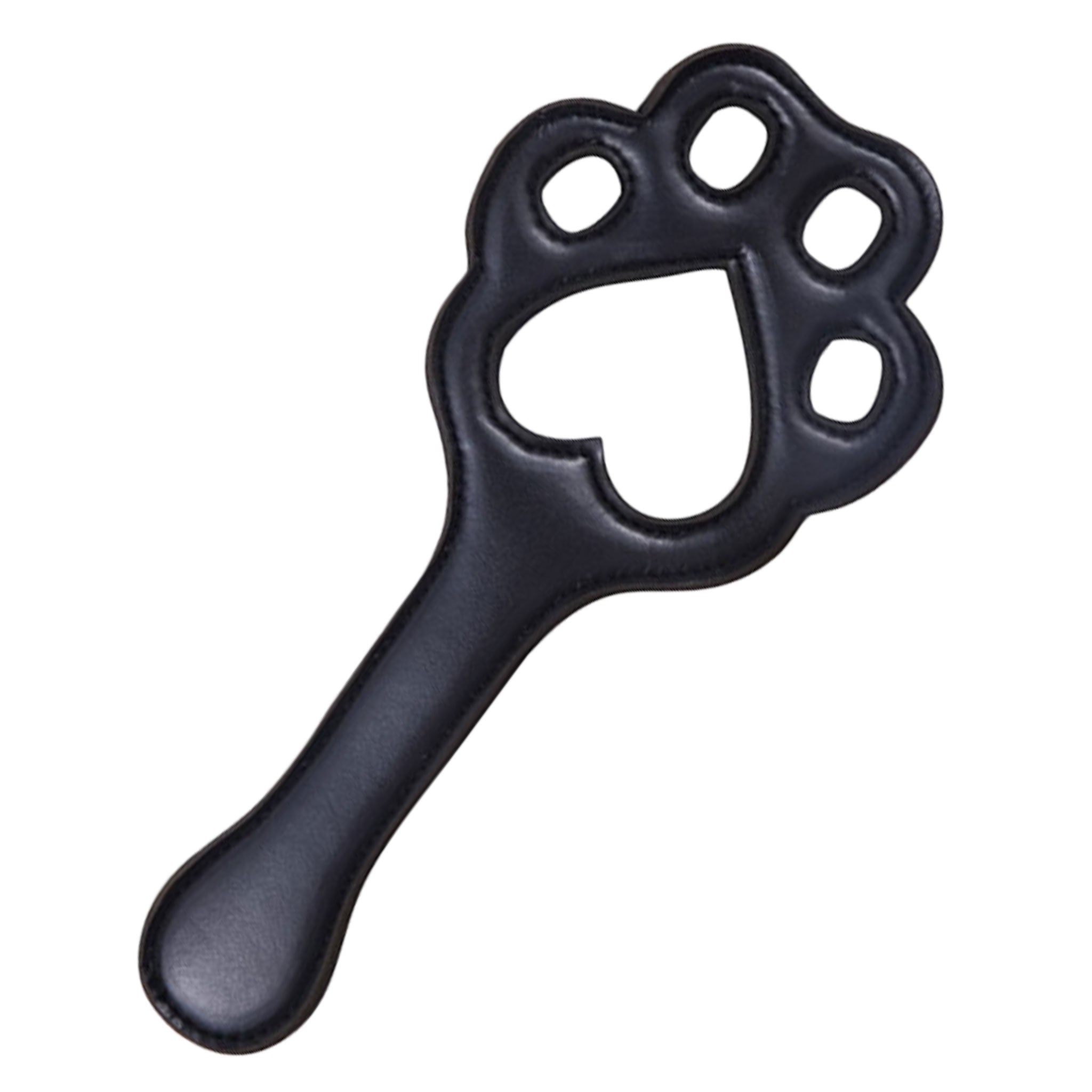 Leather vegan-leather nepoprene metallic-grommets neoprene-core accessories paddle paw-shaped paw-cutout paw-design lightweight flexible playful fetish fashion alt-fashion alternative festival festivalwear bondage bdsm bdsm-toys bdsm-gear kink kinky kinky-toys kinky-play sensory sensory-play impact impact-toys impact-play animal pet-play costume cosplay halloween furry yiff stocking-stuffers gifts adult-toys unisex black