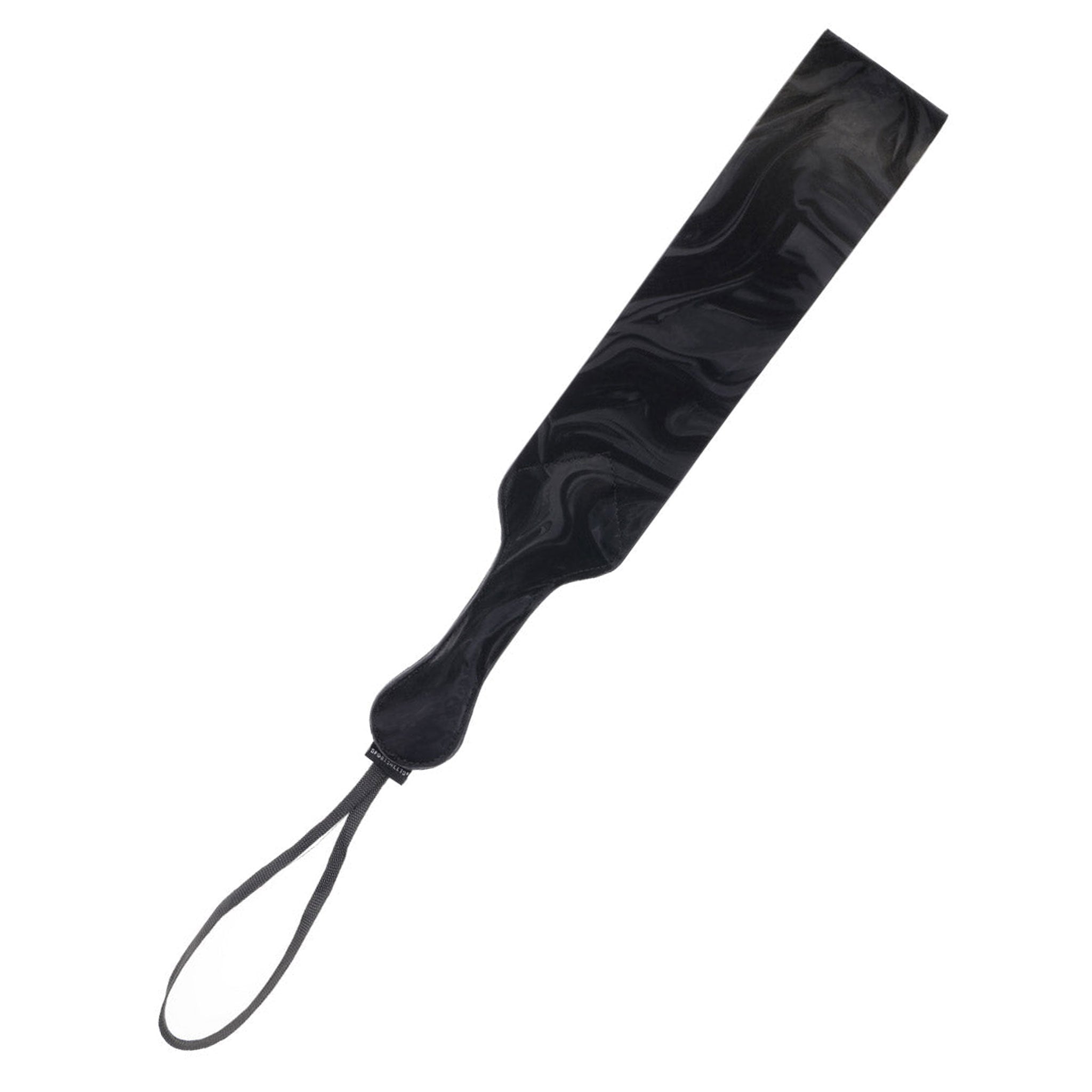 Vegan leather PU fiberglass polyester marbled paddle flexible wrist loop bdsm bdsm-play sadism masochism sadomasochism impact play impact-play impact-toys spank spanking kink kinky kinky-play velvet noir black