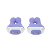 Silicone ABS-plastic nipple clamp pinch bunny rabbit ears textured flexible titillation vibe vibrating vibration charging-case remote-control waterproof USB-C rechargeable bdsm sadism masochism sadomasochism kinky kinky-play nipple-play adult-toys purple