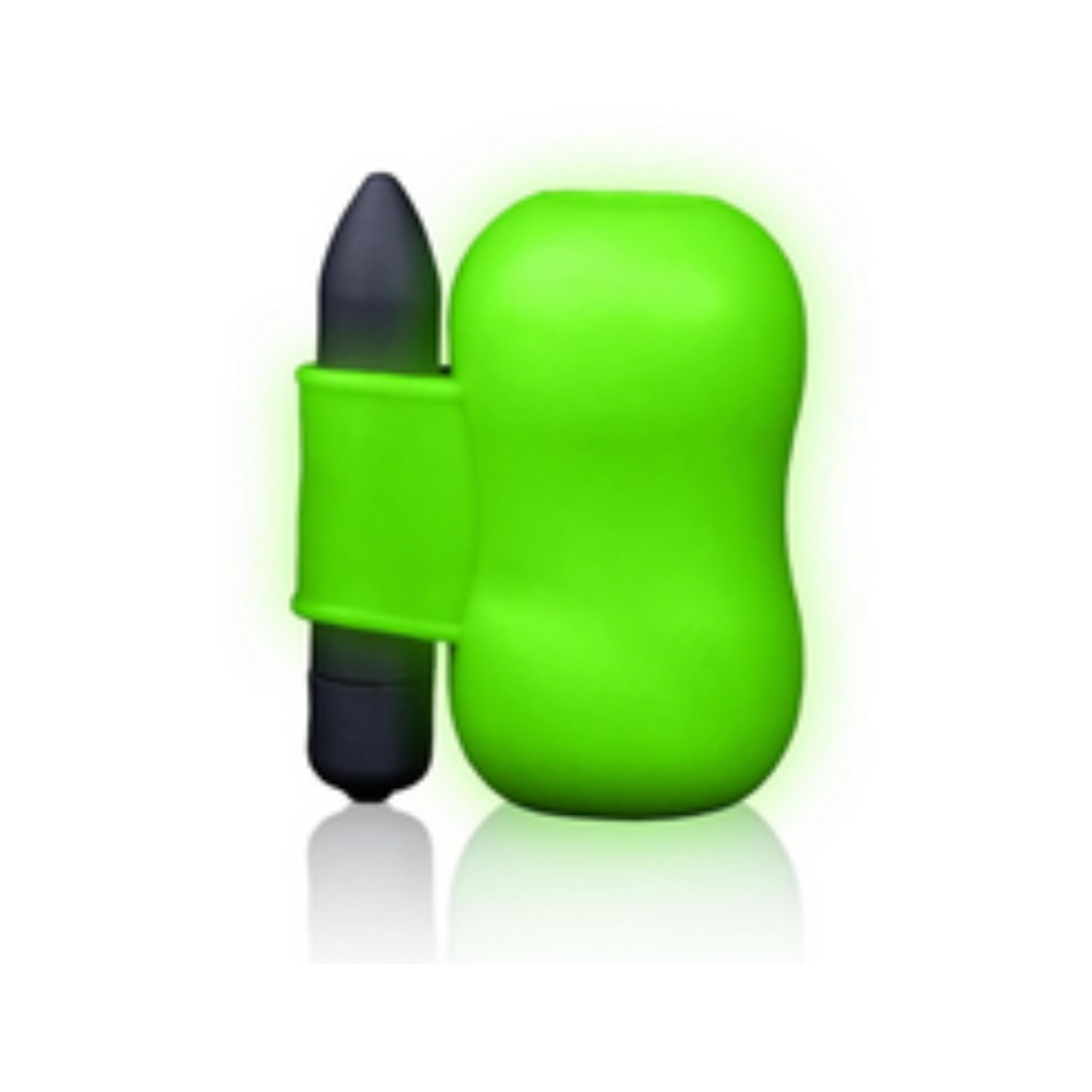 Vibrating Masturbator | Glow in the dark head masturbator with a bullet vibrator 
