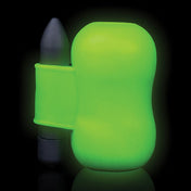 TPE ABS-plastic accessories vibr vibrator vibrating vibration sleeve stroker stroking masturbator masturbating masturbation textured-interior textured-tunnel cock-and-ball cnb squishy male masculine masc guys dudes adult-toys green glow-in-the-dark