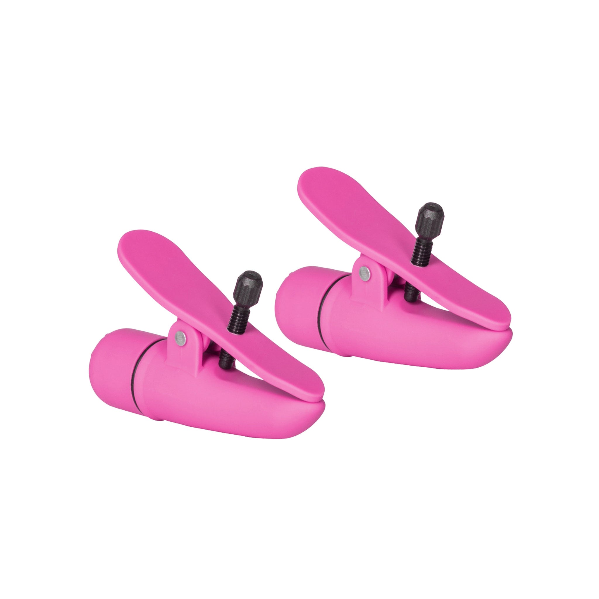 ABS-plastic TPE nylon PU-coating accessories nipple-clamps vibe vibrating vibrator vibration adjustable thumbscrews waterproof high-intensity body-safe discreet pleasurable fetish fashion alt-fashion alternative bedroom dungeon bondage bdsm bdsm-toys batteries batteries-included battery-operated LR44 kink kinky kinky-toys kinky-play sensory sensory-play nipple-play nipple-toys pinch pressure tension stocking-stuffers gifts adult-toys pink