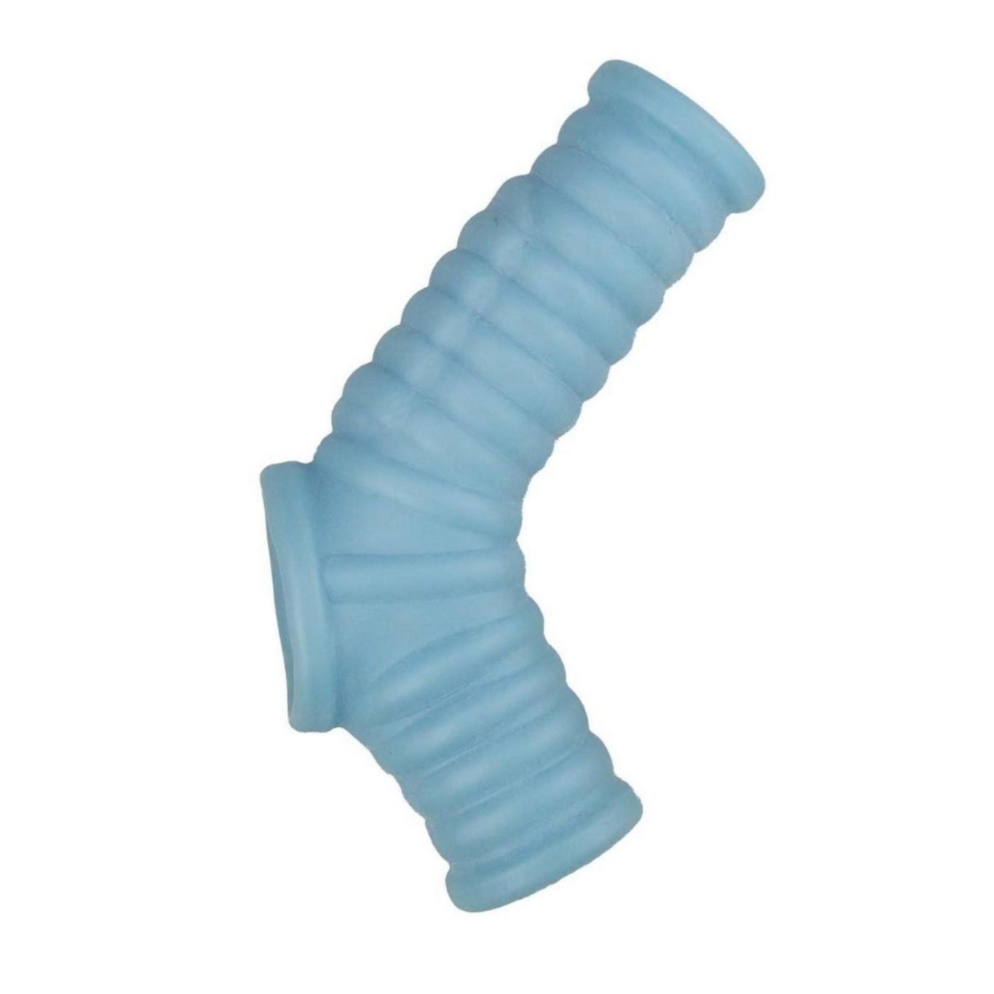  Vibrating Power Sleeve, penis extender with silky touch ribbed fit that is ultra stretchy
