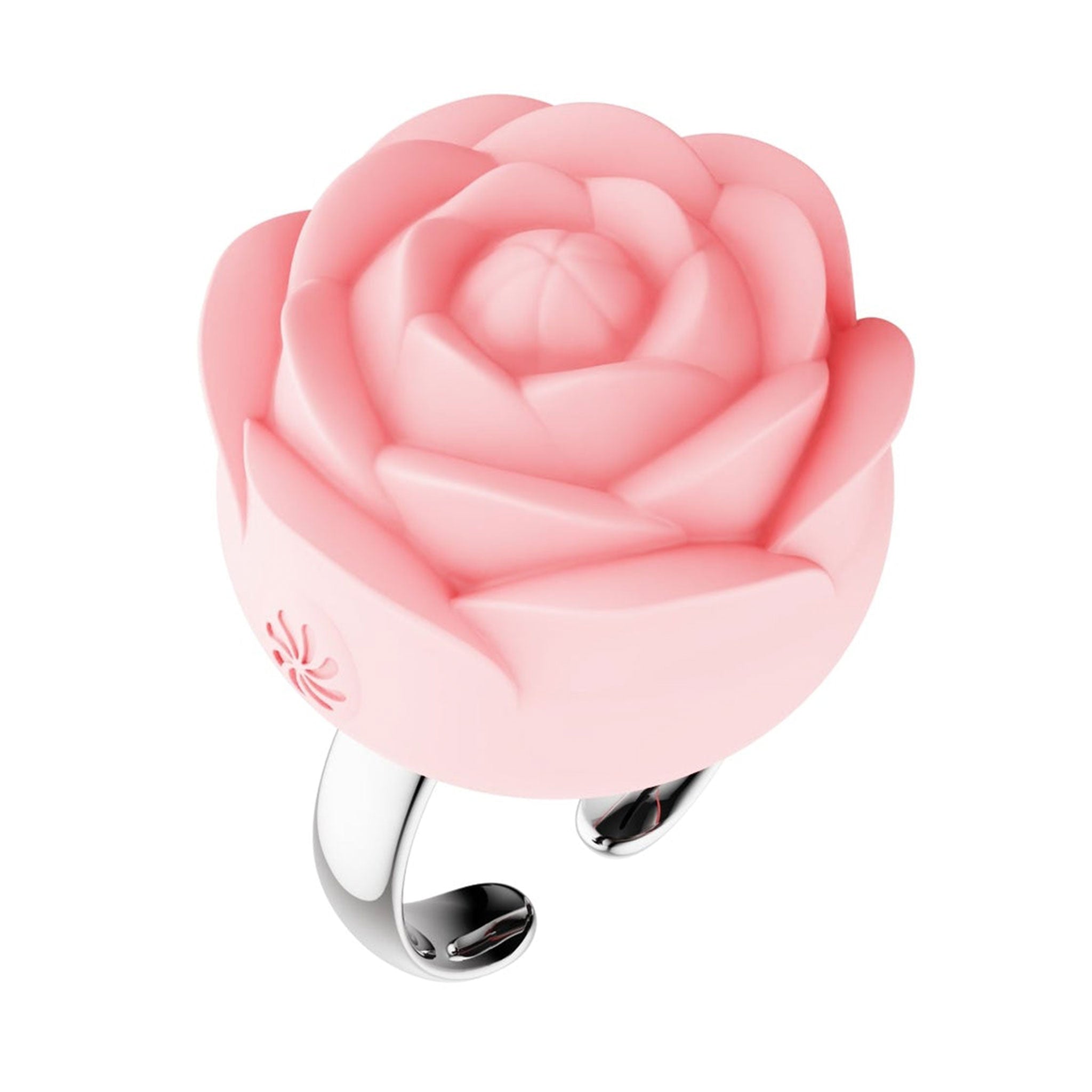 Silicone body-safe hypoallergenic accessories vibe vibrator vibration vibrating clit clitoral clitoris stim stimulation stimulator vibrator-ring ring finger-ring floral rose rose-jewel rose-blossom rose-texture adjustable usb-rechargeable magnetic-charging discreet elegant seductive fashionable variable soft glam attractive flexible chic stylish quiet silky kink kinky kinky-toys valentines be-mine gifts solo-play couples couples-play adult-toys female femme feminine womens pink