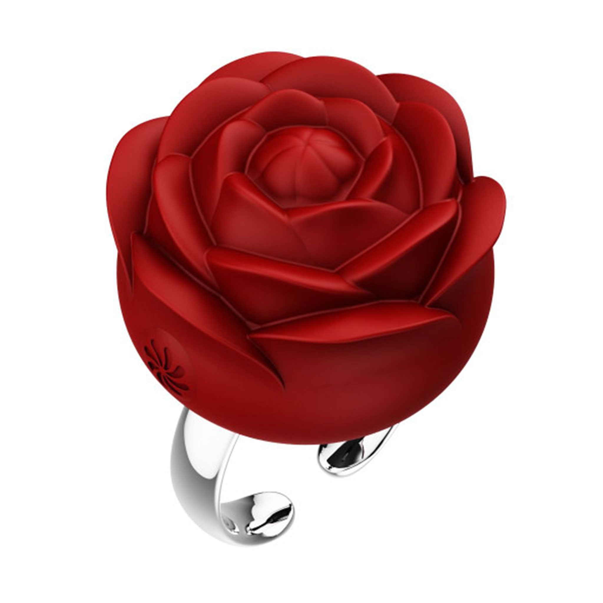 Silicone body-safe hypoallergenic accessories vibe vibrator vibration vibrating clit clitoral clitoris stim stimulation stimulator vibrator-ring ring finger-ring floral rose rose-jewel rose-blossom rose-texture adjustable usb-rechargeable magnetic-charging discreet elegant seductive fashionable variable soft glam attractive flexible chic stylish quiet silky kink kinky kinky-toys valentines be-mine gifts solo-play couples couples-play adult-toys female femme feminine womens red