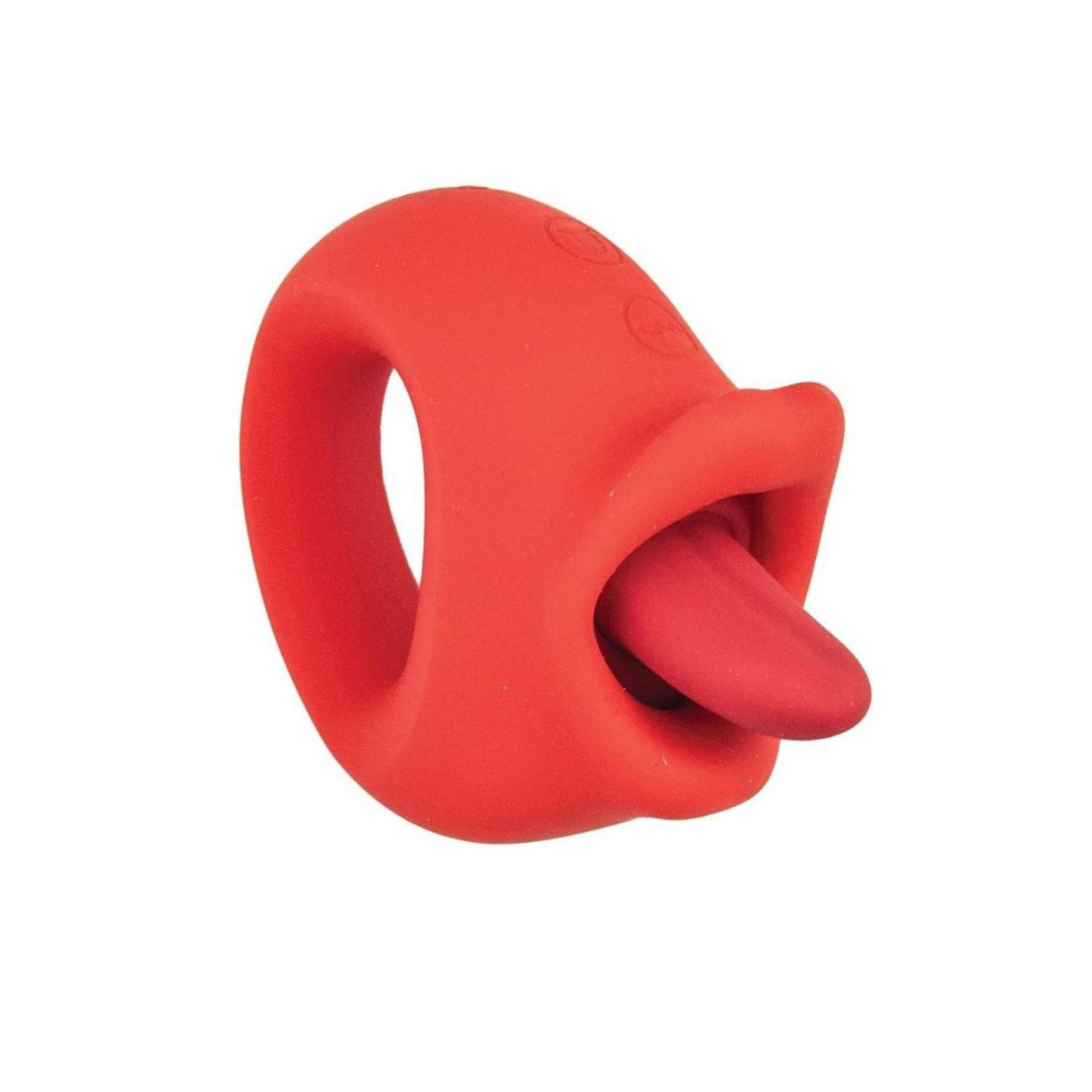 Red tongue vibrator, clitoral stimulator, USB rechargeable, waterproof.
