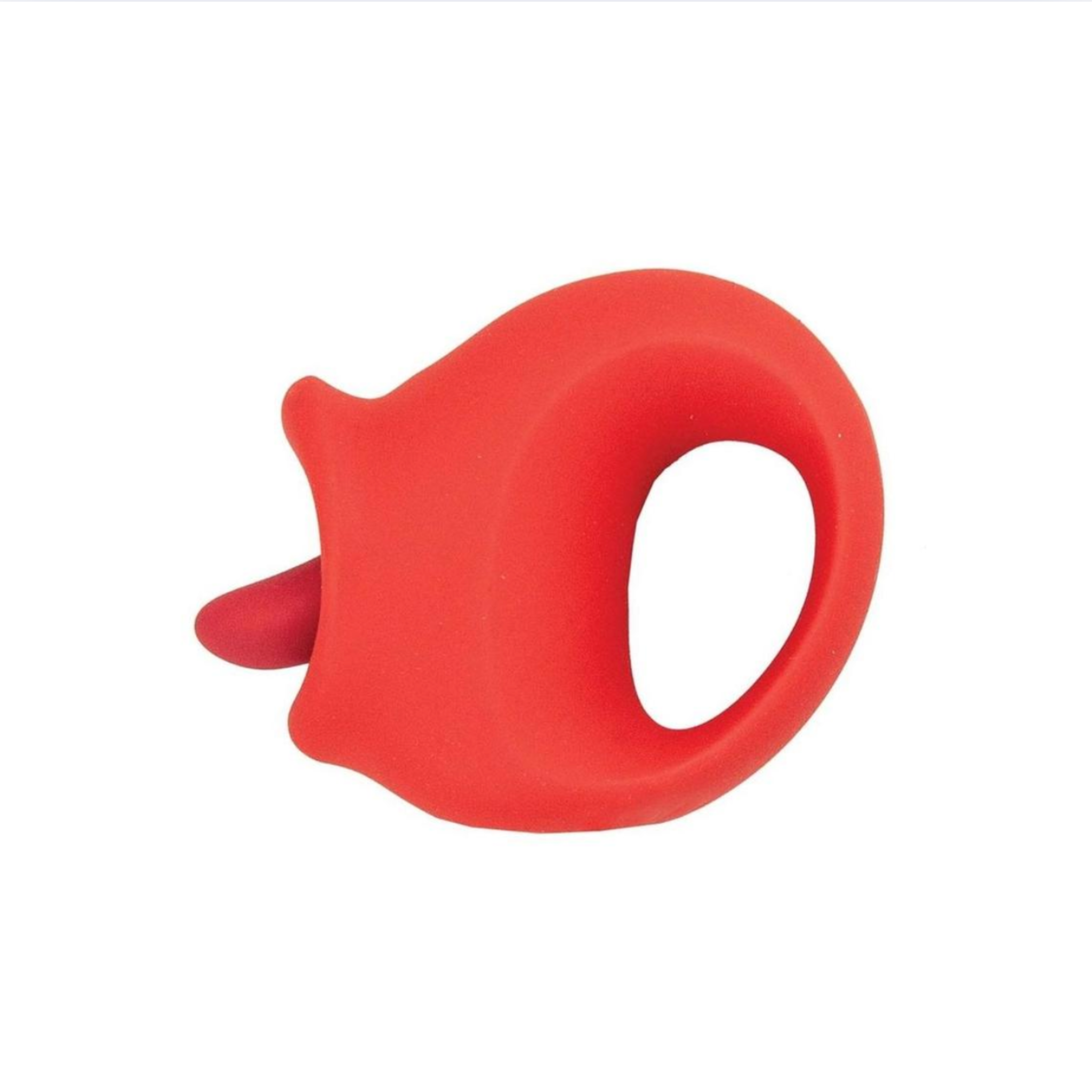 Red tongue vibrator, clitoral stimulator, USB rechargeable, waterproof.