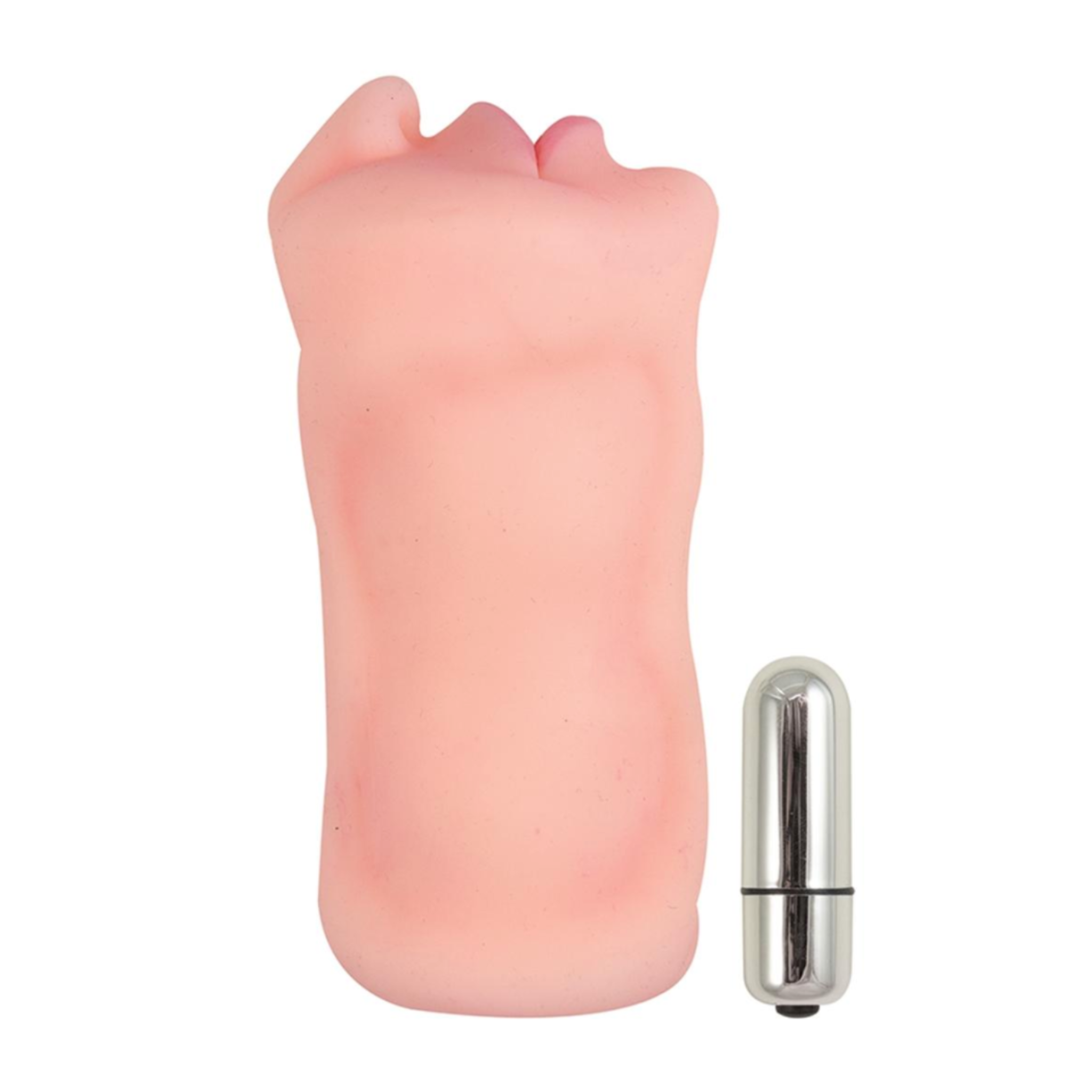 Tongue & Teeth Masturbator, Super realistic mouth with noduled suction tunnel for the real feel & separate compartment for vibrating bullet
