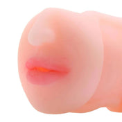 TPE thermoplastic-elastomer ABS-plastic accessories stroker masturbator suction-tunnel noduled-texture bullet-vibe vibrator vibrating vibe soft teeth tongue mouth-stroker blowjob fellatio sloppy-toppy suction suction-tunnel vibrator-pocket soft realistic-feel solo-play gifts male masculine masc mens guys dudes adult-toys vanilla beige