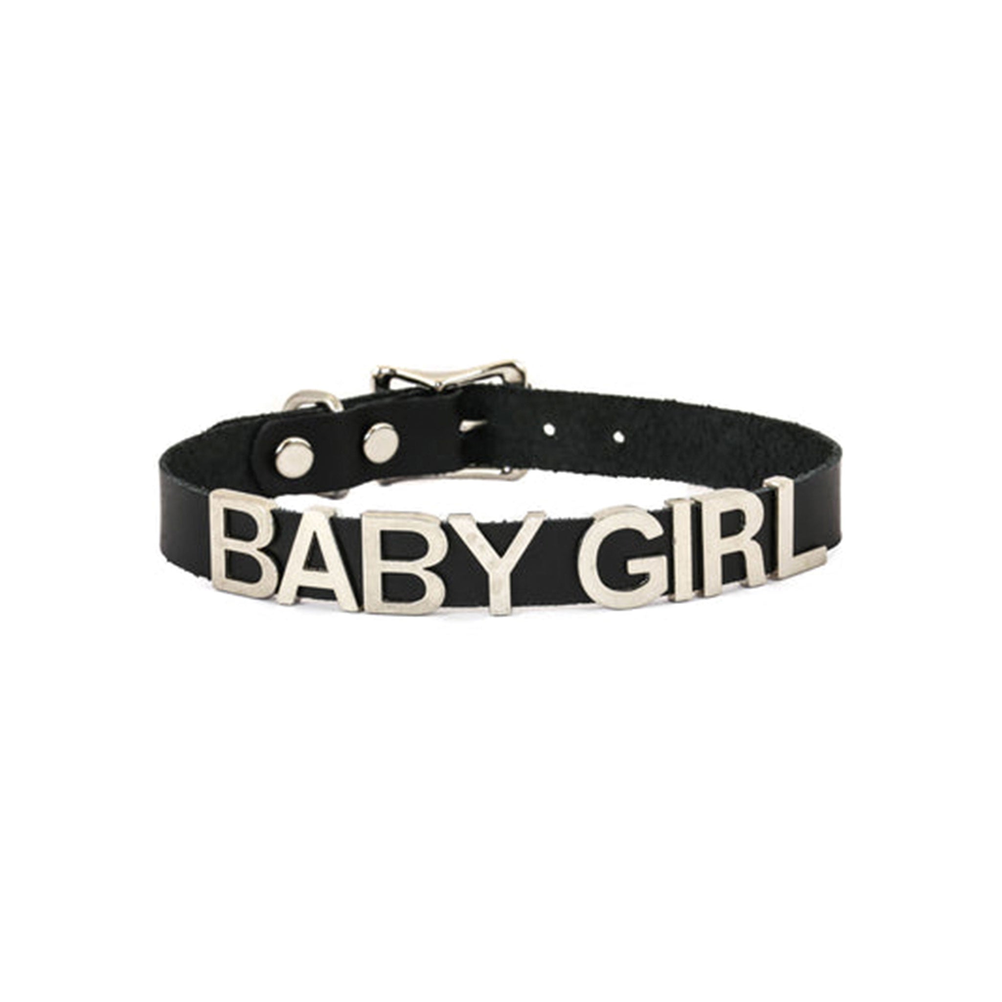 Vinyl PVC collar choker metallic statement letters leads leash kinky bondage bdsm accessories black baby-girl