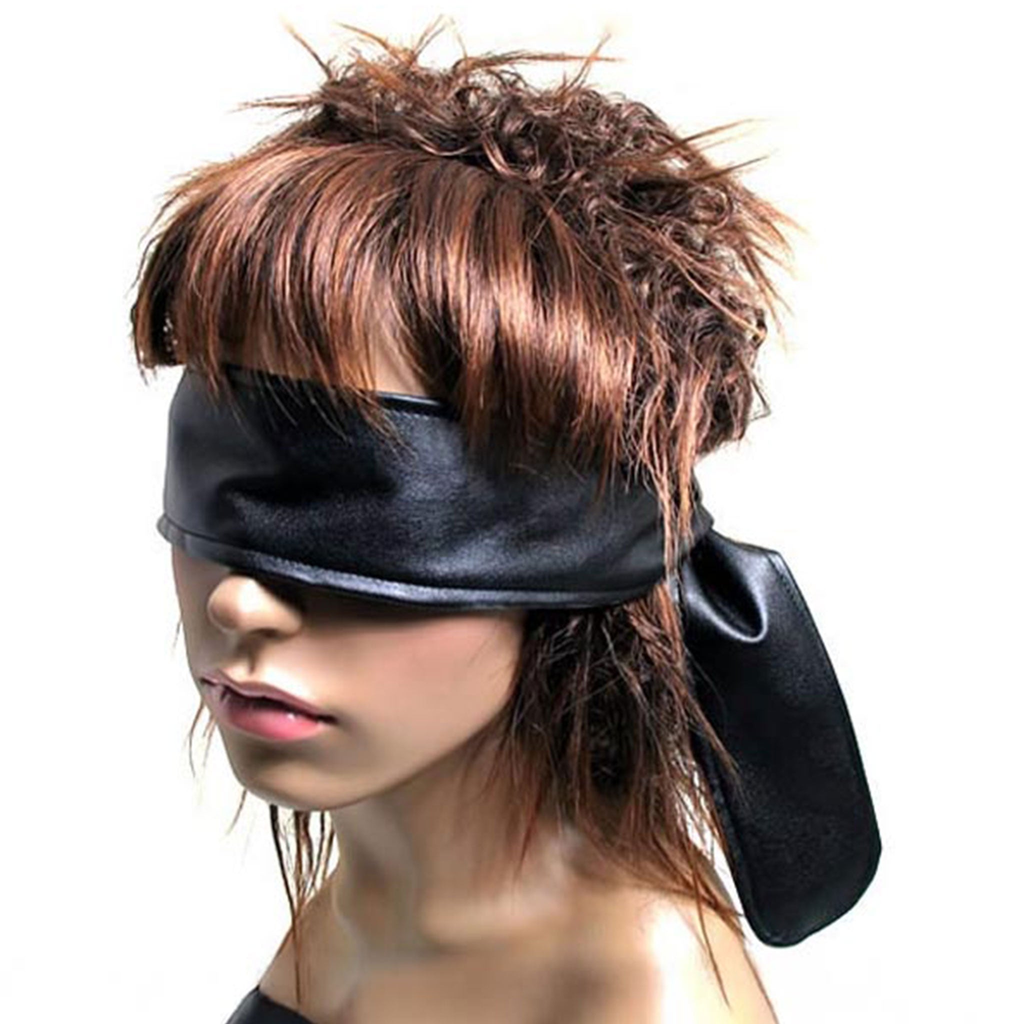 Polyester scarf cinch-belt disguise blindfold eye-mask long double-faced wrap wrap-around restraint binding adjustable customizable soft comfortable lightweight sexually-deviant bondage bdsm bdsm-gear bdsm-toys kink kinky kinky-play sensory sensory-play sensory-deprivation sensual sub submissive submission control accessories unisex black
