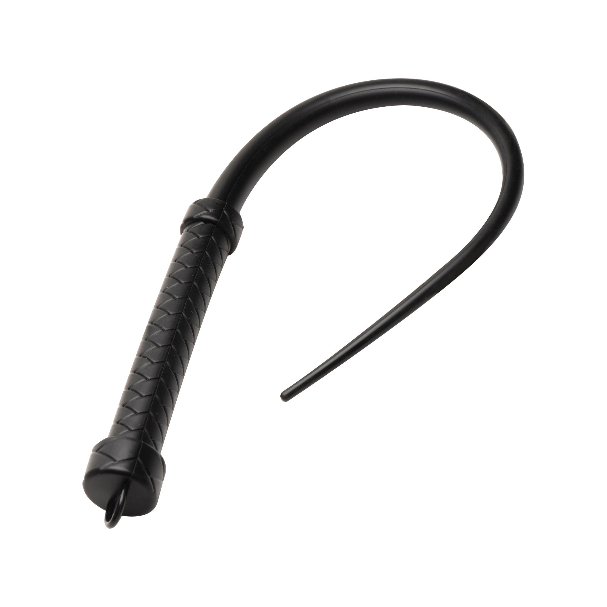 Silicone accessories whip lightweight flexible thin cross-hatch crosshatch-grip grip-handle ergonomic-handle sting stinging wicked serious tapered-tip biting control bdsm bondage sadism sadist masochism masochist kink kinky kinky-play impact impact-play impact-toys must-have bdsm-gear advanced-bdsm adult-toys black