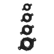 TPE accessories nonvibe non-vibe nonvibrating non-vibrating cnb cockring cock-ring toy-set 4pc 4-pc 4-piece four-piece lube-compatible lubricant-compatible vitality stretchy constrict odorless pliable fetish fashion alt-fashion alternative bedroom bondage bdsm bdsm-toys bdsm-gear kink kinky kinky-toys kinkwear gifts male masculine masc mens guys dudes black
