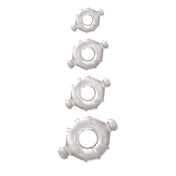 TPE accessories nonvibe non-vibe nonvibrating non-vibrating cnb cockring cock-ring toy-set 4pc 4-pc 4-piece four-piece lube-compatible lubricant-compatible vitality stretchy constrict odorless pliable fetish fashion alt-fashion alternative bedroom bondage bdsm bdsm-toys bdsm-gear kink kinky kinky-toys kinkwear gifts male masculine masc mens guys dudes clear