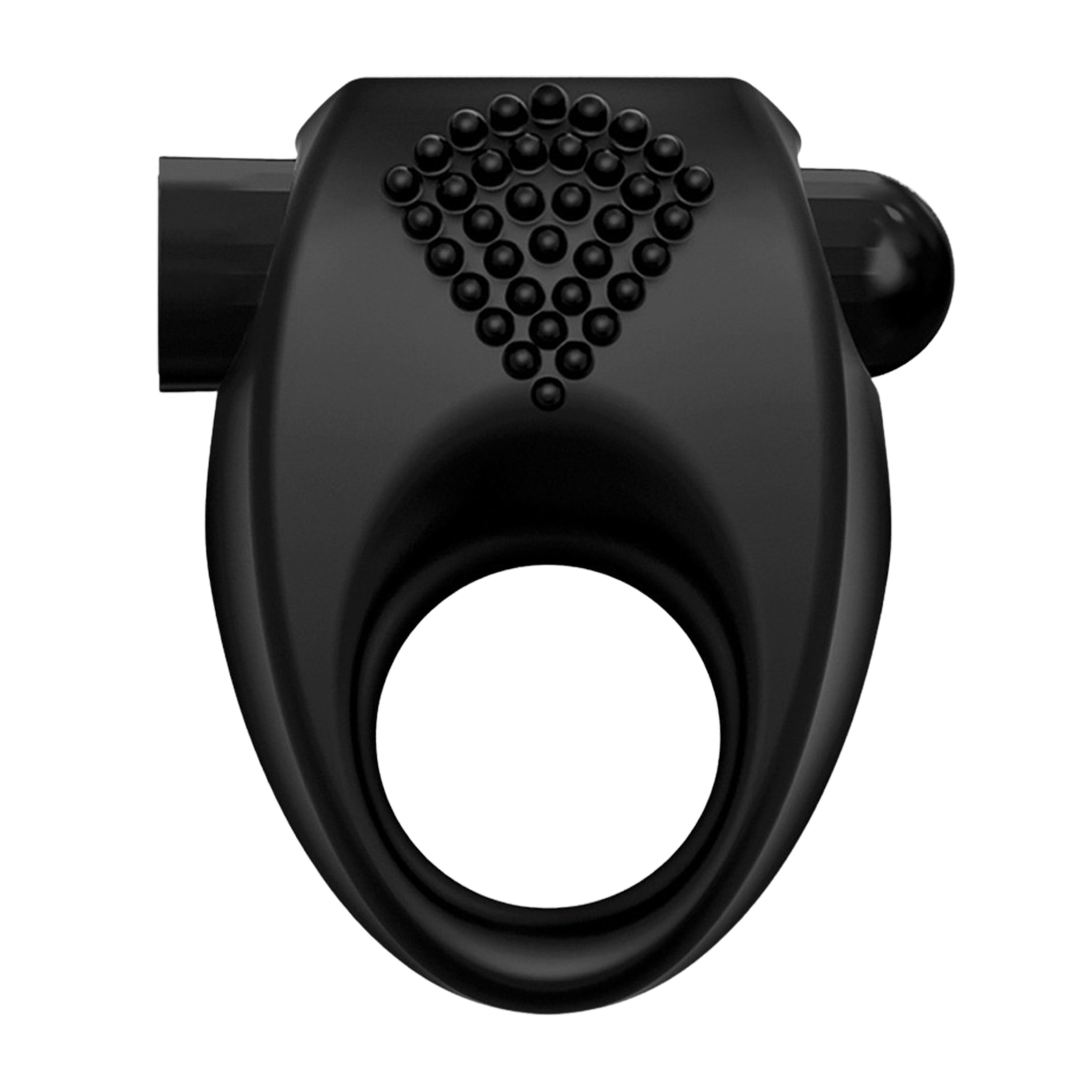 Decadence Ring Man Silicone Vibrating Cock Ring - Black, with intense vibrations and removable bullet for external play.