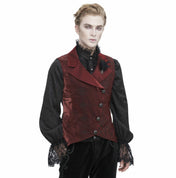 Paisley Asymmetrical Satin Vamp Vest