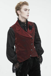 Paisley Asymmetrical Satin Vamp Vest