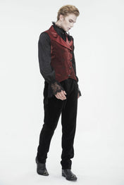 Paisley Asymmetrical Satin Vamp Vest