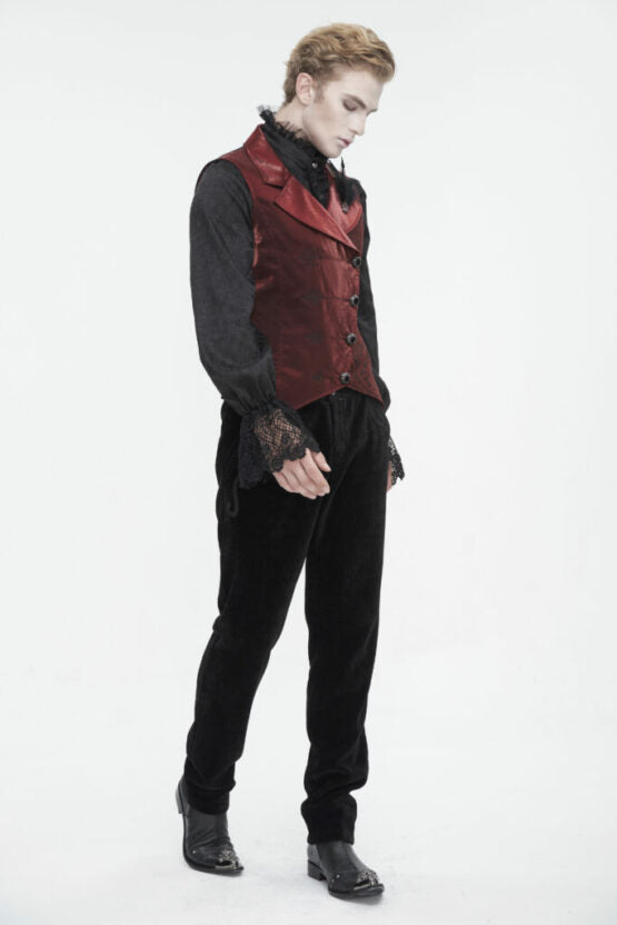 Paisley Asymmetrical Satin Vamp Vest